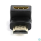 Kép 3/4 - Gembird A-HDMI90-FML HDMI right angle adapter 90° downwards Blalck speciális átalakító