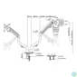 Kép 2/3 - Gembird MA-DA2-02 Adjustable Tilting Desk 2-Display Mounting Arm 17”-32” Black