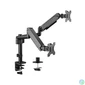Kép 1/3 - Gembird MA-DA2P-01 Adjustable Desk 2-Display Mounting Arm 17”-32” Black