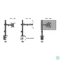 Kép 11/12 - Gembird MA-D1-03 Desk mounted single monitor arm 17”-32” Black