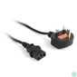 Kép 3/4 - Gembird PC-187 UK Power cord 1,8m Black kábel