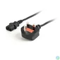 Kép 4/4 - Gembird PC-187 UK Power cord 1,8m Black kábel