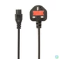 Kép 1/4 - Gembird PC-187-ML12 UK power cord 1,8m Black kábel