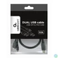 Kép 4/4 - Gembird CCP-USB22-AM5P-3 Dual USB A to Mini-USB cable 0,9m Black kábel