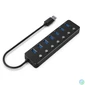 Kép 1/4 - Gembird UHB-U3P7P-01 7-portos USB3.1 HUB Black usb hub