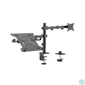 Kép 1/3 - Gembird MA-DA-03 Adjustable Desk Mount With Monitor Arm And Notebook Tray Black