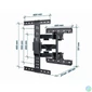 Kép 2/3 - Gembird WM-65ST-01 Full-motion TV wall mount 32”-65” Black
