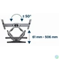Kép 10/14 - Gembird WM-80STR-01 Rotating full motion TV wall mount 40" - 80" Black