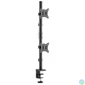 Kép 1/11 - Gembird MA-D2-02 Adjustable 2-display vertical desk mount 17”-32” Black