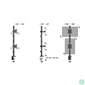 Kép 10/11 - Gembird MA-D2-02 Adjustable 2-display vertical desk mount 17”-32” Black