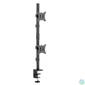 Kép 4/11 - Gembird MA-D2-02 Adjustable 2-display vertical desk mount 17”-32” Black