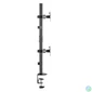 Kép 7/11 - Gembird MA-D2-02 Adjustable 2-display vertical desk mount 17”-32” Black