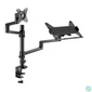 Kép 1/8 - Gembird MA-DA-04 Desk mounted adjustable monitor arm with notebook tray 17"-32" Black