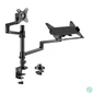Kép 2/8 - Gembird MA-DA-04 Desk mounted adjustable monitor arm with notebook tray 17"-32" Black