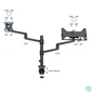Kép 7/8 - Gembird MA-DA-04 Desk mounted adjustable monitor arm with notebook tray 17"-32" Black