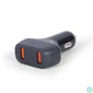 Kép 1/5 - Gembird TA-U2QC3-CAR-01 2port USB Car Fast Charger QC3.0 36W Black töltő