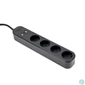 Kép 1/4 - Gembird Smart power strip with USB charger 4 sockets Black