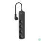 Kép 3/4 - Gembird Smart power strip with USB charger 4 sockets Black