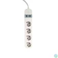 Kép 3/4 - Gembird Smart power strip with USB charger 4 sockets White