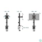 Kép 9/11 - Gembird MA-D1-02 Desk mounted single monitor arm 17”-32” Black
