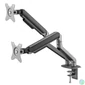 Kép 5/9 - Gembird MA-DA2-05 Desk mounted adjustable double monitor arm 17"-32" Space Grey