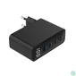 Kép 4/5 - Gembird 4-port 100W GaN USB fast charger LCD Black töltő