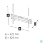 Kép 3/4 - Hama TV Wall Bracket Rigid 165cm (65") to 35kg Wall Spacing 2,3cm