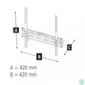 Kép 4/4 - Hama FIX TV Wall Bracket 400x400 Black