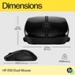 Kép 8/10 - HP 250 Dual Wireless Mouse Black egér