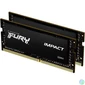 Kép 1/3 - Kingston 16GB DDR4 3200MHz Kit(2x8GB) SODIMM Fury Impact Black notebook memória