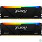 Kép 1/7 - Kingston 32GB DDR4 3600MHz Kit(2x16GB) Fury Beast RGB Black memória