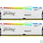 Kép 1/4 - Kingston 32GB DDR5 6000MHz Kit(2x16GB) Fury Beast RGB White memória