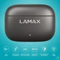 Kép 6/8 - Lamax SteelClips1 ANC Bluetooth Headset Black