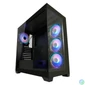 Kép 1/9 - LC Power 715W Seamless Pale X Tempered Glass Black gépház