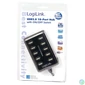 Kép 2/3 - Logilink UA0125 USB2.0 Hub 10-Port with On/Off Switch