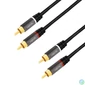 Kép 1/4 - Logilink Audio cable 2x RCA/M to 2x RCA/M 1,5m Black kábel