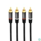 Kép 2/4 - Logilink Audio cable 2x RCA/M to 2x RCA/M 1,5m Black kábel