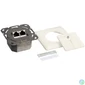 Kép 1/6 - Logilink Cat.6 wall outlet 2xRJ45 shielded horizontal cable entry Pure White