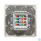 Kép 2/6 - Logilink Cat.6 wall outlet 2xRJ45 shielded horizontal cable entry Pure White