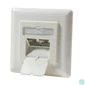 Kép 3/6 - Logilink Cat.6 wall outlet 2xRJ45 shielded horizontal cable entry Pure White