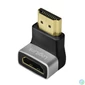 Kép 3/7 - Logilink HDMI adapter A/M to A/F 90° angled 8K/60 Hz Black/Grey speciális átalakító