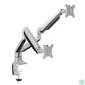 Kép 1/6 - Logilink BP0043 Dual Alumium Monitor Desk Mount Tilt Silver