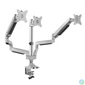 Kép 2/8 - Logilink BP0052 Triple Alumium Monitor Desk Mount Tilt Silver