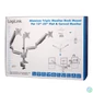 Kép 5/8 - Logilink BP0052 Triple Alumium Monitor Desk Mount Tilt Silver