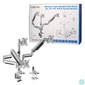 Kép 6/8 - Logilink BP0052 Triple Alumium Monitor Desk Mount Tilt Silver