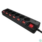 Kép 2/3 - Logilink LPS233 Túlfeszültségvédő Kapcsolóval 6DIN 1,5m Black