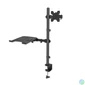 Kép 1/5 - Manhattan Desktop Combo Mount with Monitor Arm and Laptop Stand 13"-32" Black