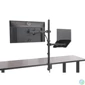 Kép 5/5 - Manhattan Desktop Combo Mount with Monitor Arm and Laptop Stand 13"-32" Black