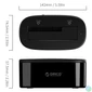 Kép 4/5 - Orico 6218US3-EU 2,5"/3,5" HDD/SSD USB3.0 Hard Drive Dock Black