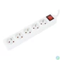 Kép 1/2 - Platinet Omega Hálózati Elosztó Kapcsolóval 5DIN 1,5m White